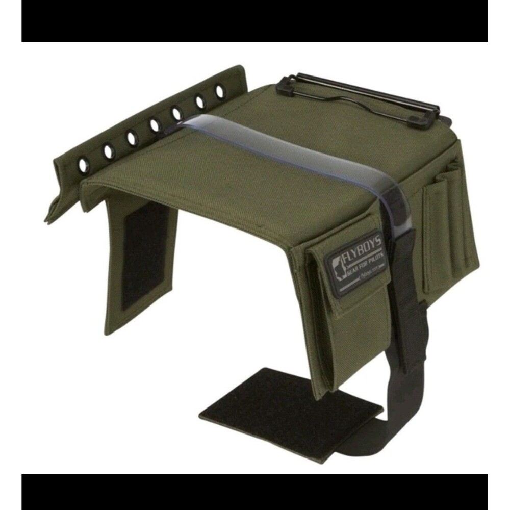 Flyboys FB1316 Kneeboard For Pilots with Eyelets & Clipboard Olive Green Velcro